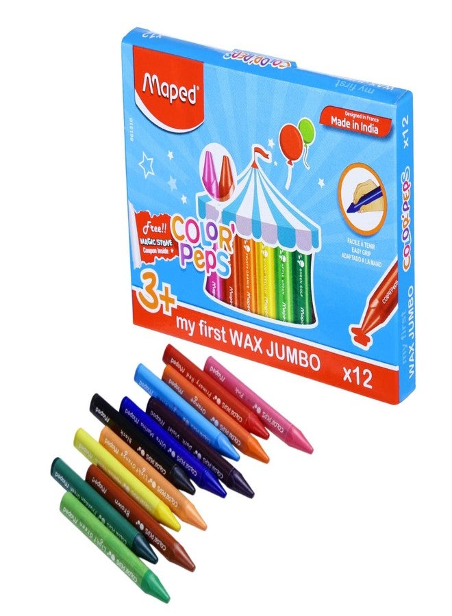MAPED Colouring Kit Set of 3|15 Erasable Plastic Crayons + 12Jumbo Wax Crayons + 15 Oil Pastels|Mega Coloring Combo|Gift pack for Kids-Ideal birthday, return gift, or festive gift option - Image 5